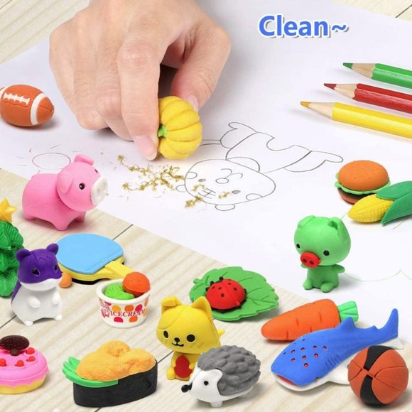 Kawaii 3D Puzzle Eraser - 5 pcs - Picture 1 of 10